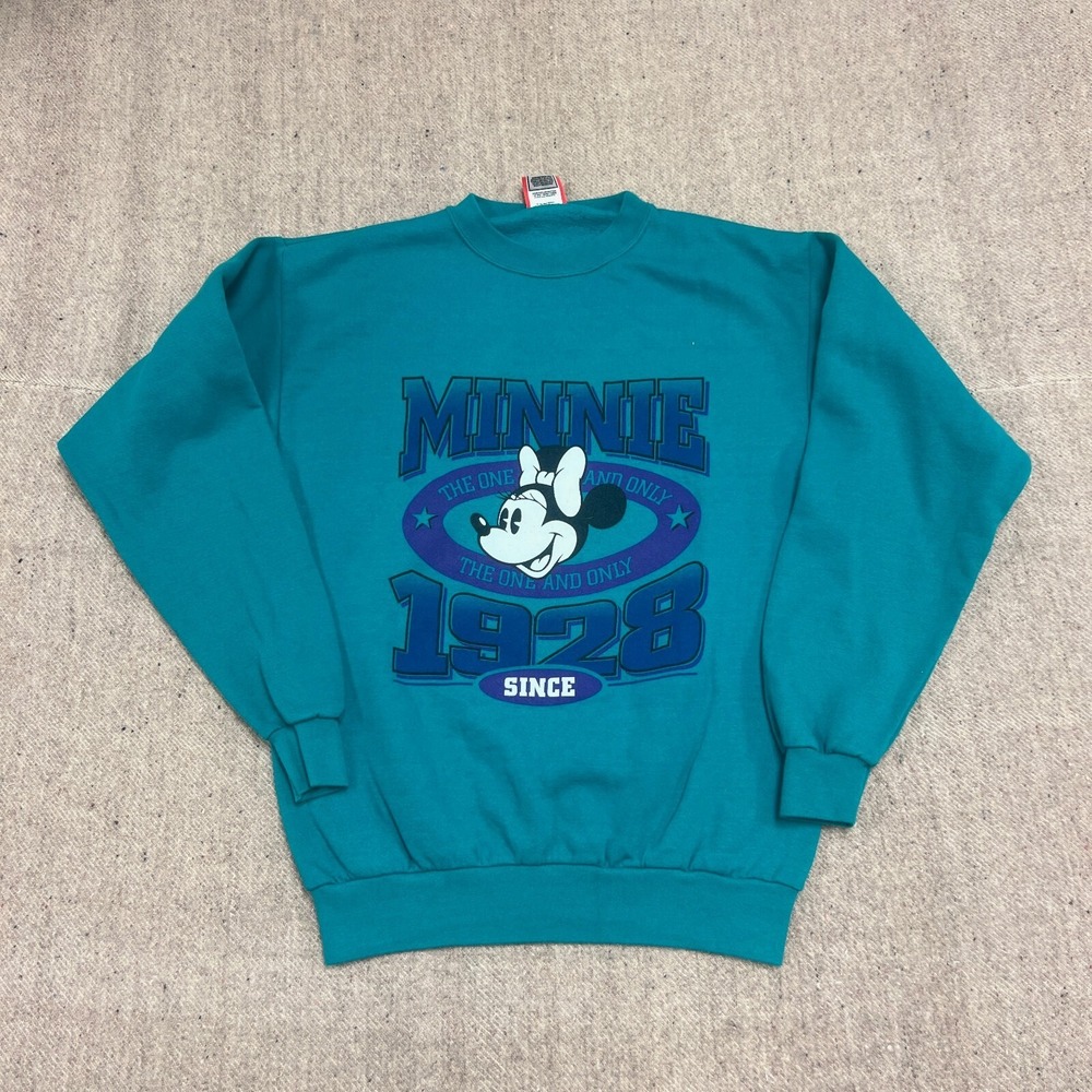 Vintage Minnie Mouse Sweatshirt blue Men's XL 1990s cartoon Disney Design